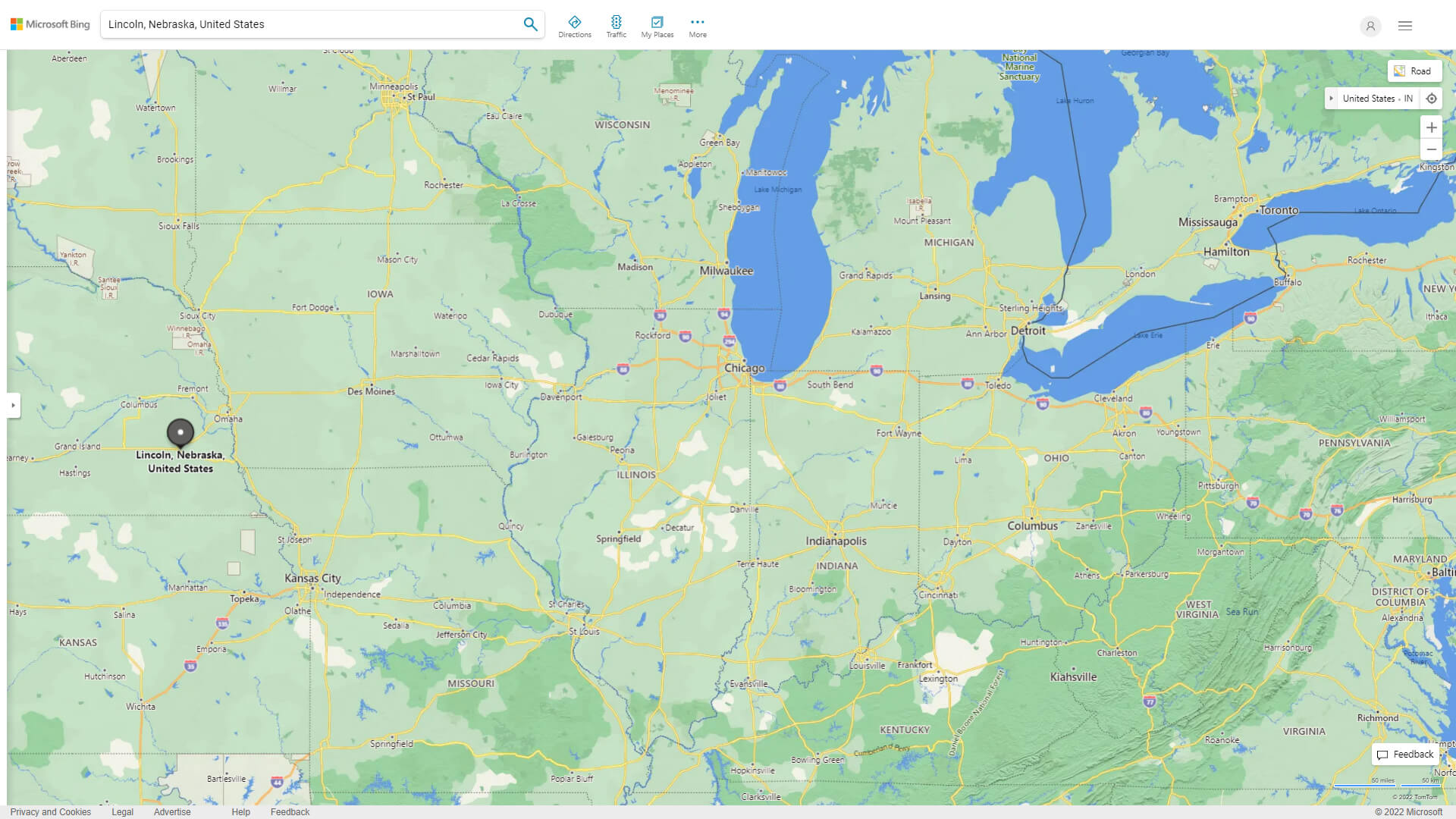 Lincoln Map Nebraska